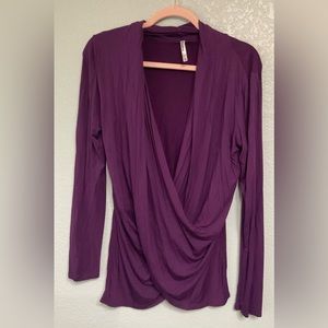 Purple draped top